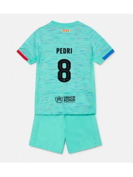 Otroški Nogometna dresi replika Barcelona Pedri Gonzalez #8 Tretji 2023-24 Kratek rokav (+ hlače)